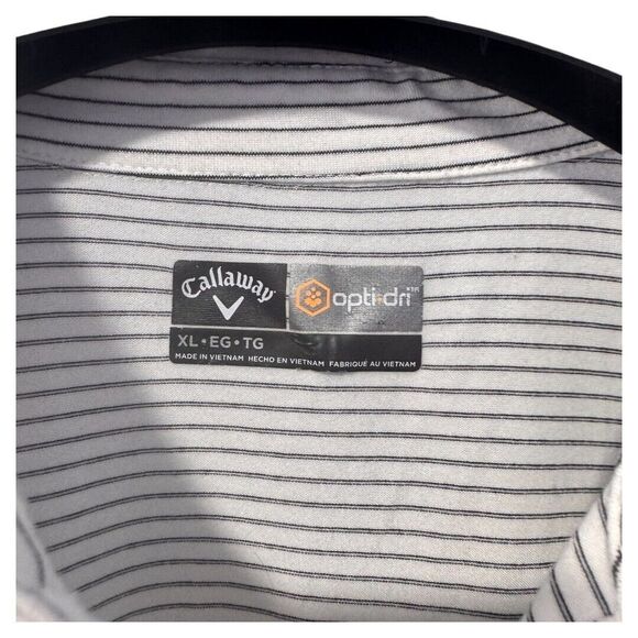 Callaway white with‎ stripes xl golf shirt - Picture 4 of 4